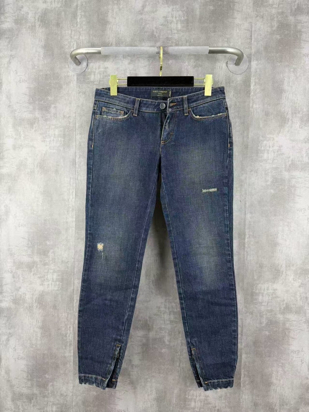 🚩steal Dolce & Gabbana Dark Blue Cropped Slim Jeans